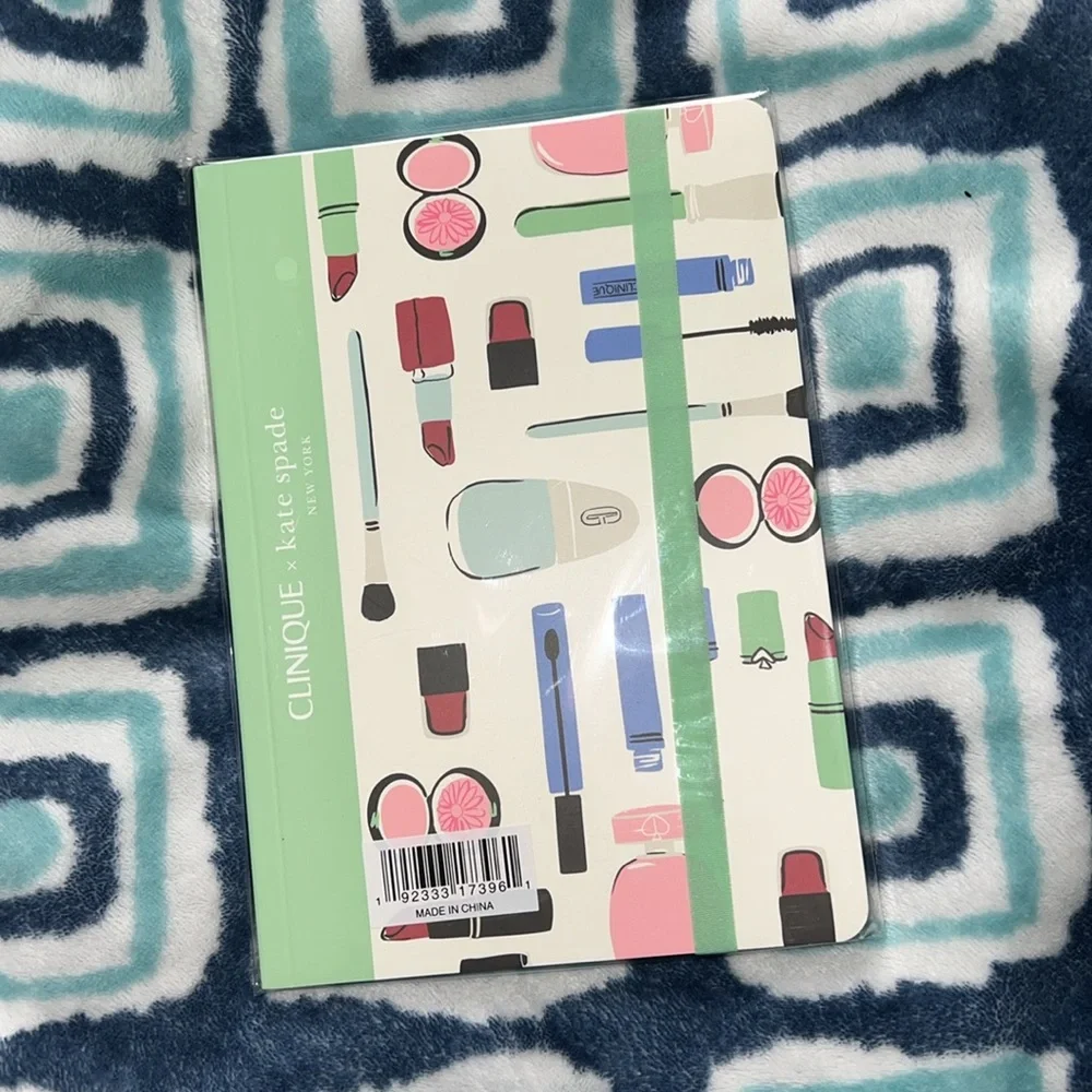 Clinique x Kate Spade Blank Journal Notebook Makeup Mint Green